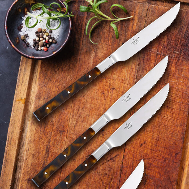 Argent Orfevres &quot;St. Laurent&quot; 4-pc. 18/10 Stainless Steel Steak Knife Set image number 1