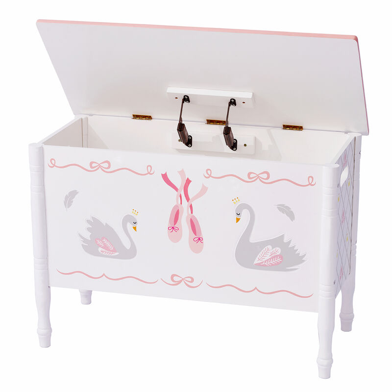 Child's Swan Lake Wooden Toy Chest image number 2