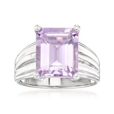 5.00 Carat Amethyst Ring in Sterling Silver