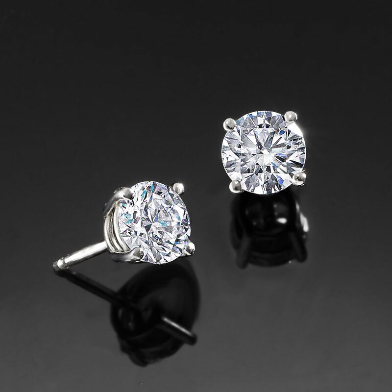 1.00 ct. t.w. Lab-Grown Diamond Stud Earrings in 14kt White Gold  image number 4