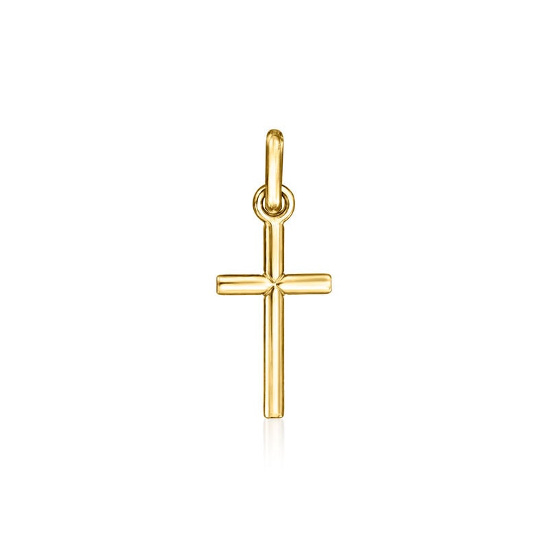 Italian 14kt Yellow Gold Cross Charm image number 0