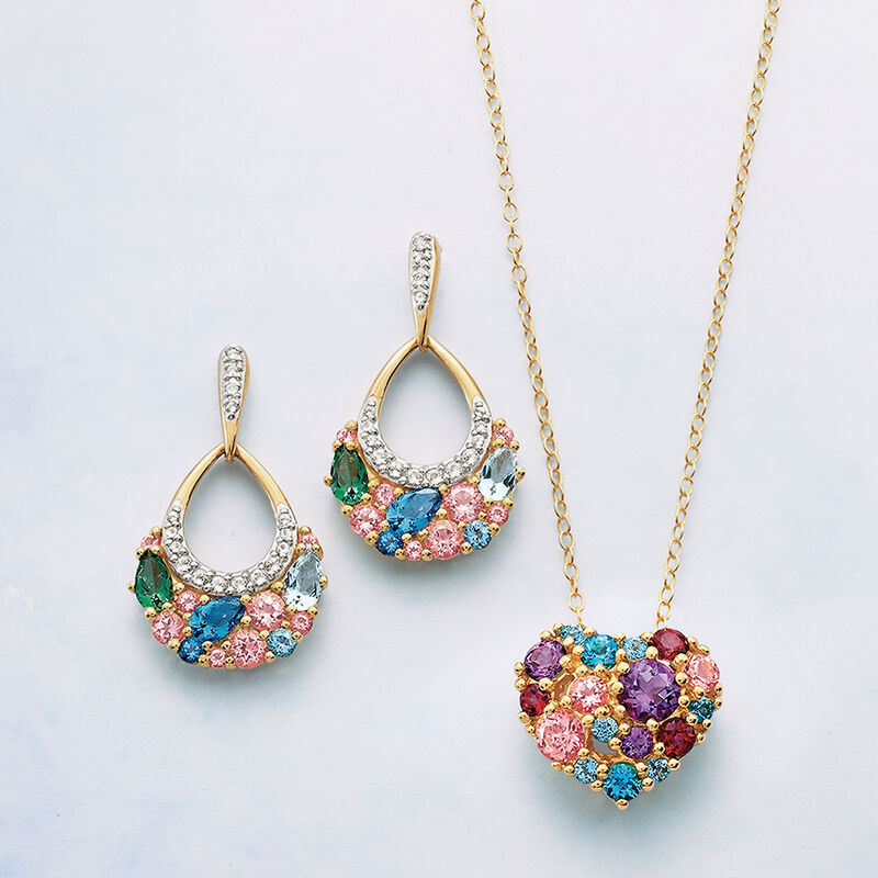 2.70 ct. t.w. Swarovski Genuine Multicolored Topaz Drop Earrings in 18kt Gold Over Sterling image number 2