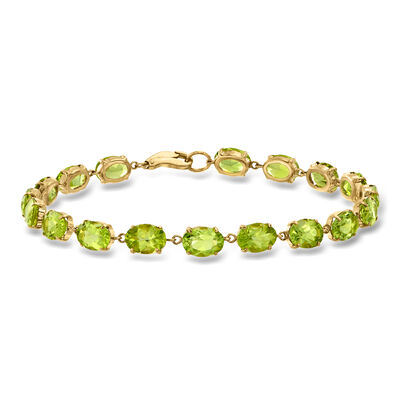 C. 1990 Vintage 14.80 Peridot Bracelet in 18kt Yellow Gold