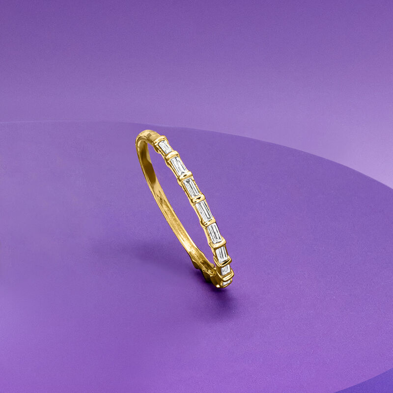 .20 ct. t.w. Baguette Diamond Ring in 14kt Yellow Gold image number 3