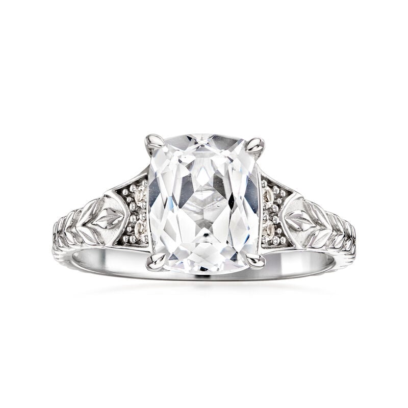 2.76 ct. t.w. Lab-Grown White Sapphire Ring in Sterling Silver image number 0