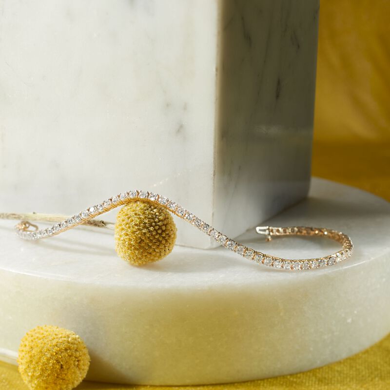 5.00 ct. t.w. Diamond Tennis Bracelet in 14kt Yellow Gold image number 2