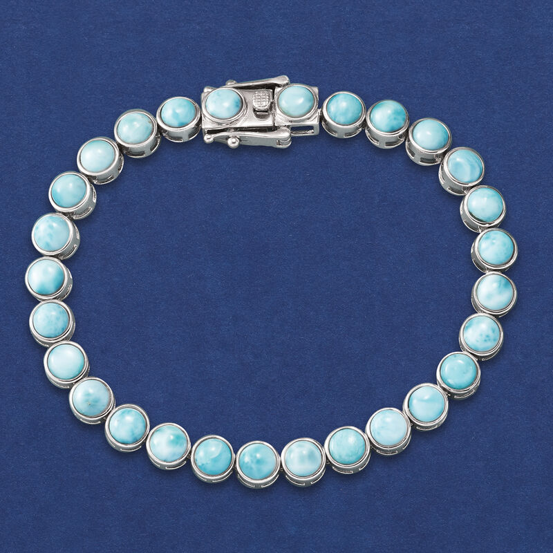 5mm Larimar Tennis Bracelet in Sterling Silver image number 3