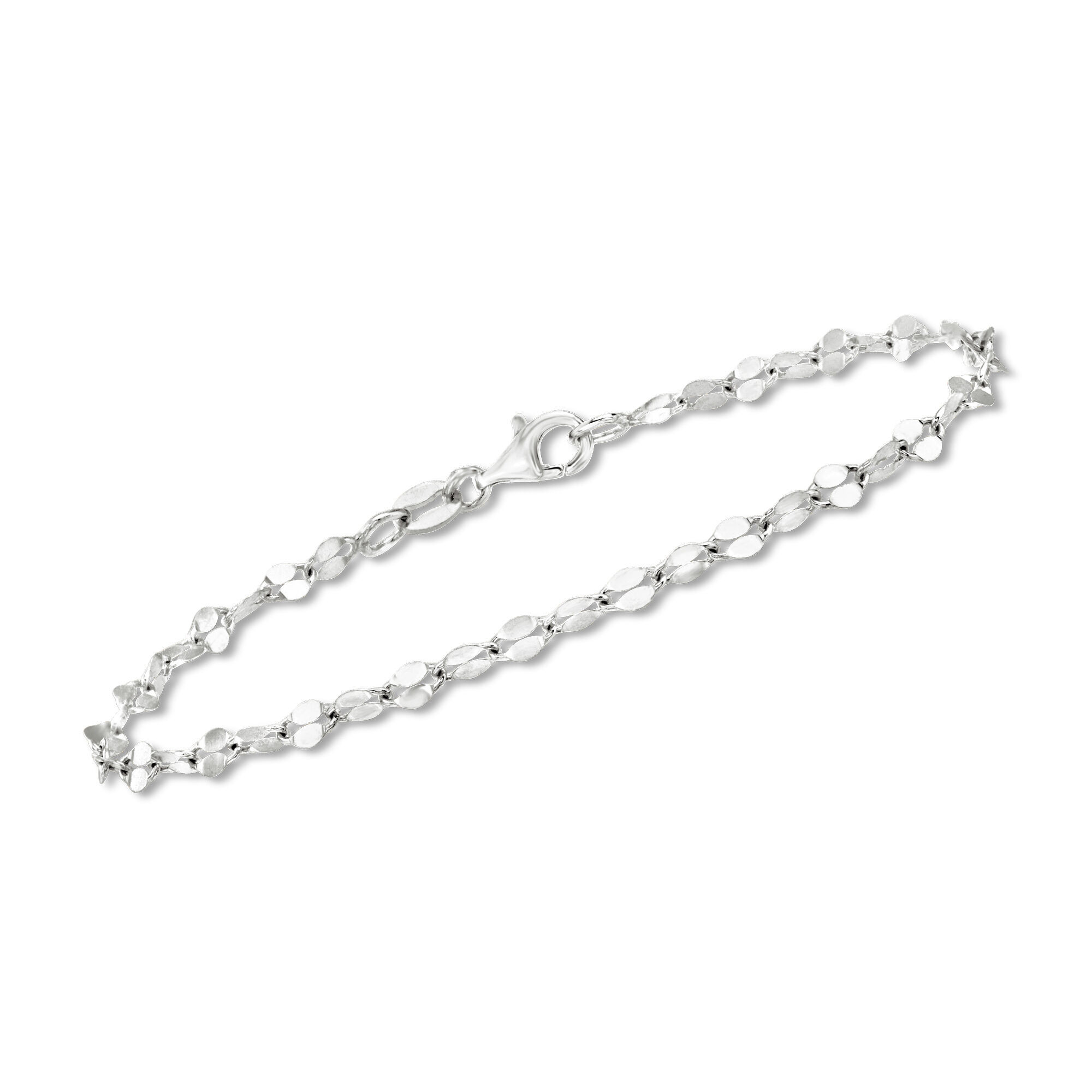Italian Sterling Silver Jewelry Set: Five Chain Bracelets