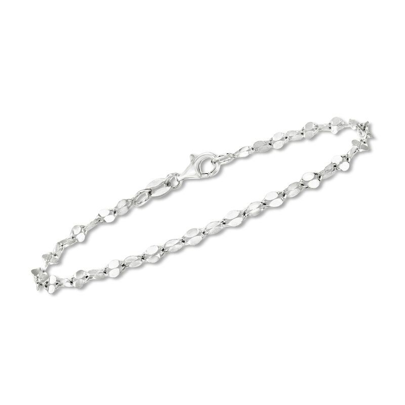 Italian Sterling Silver Jewelry Set: Five Chain Bracelets image number 6