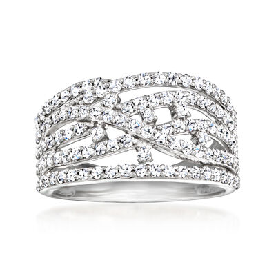 1.00 ct. t.w. Lab-Grown Diamond Multi-Row Ring in Sterling Silver