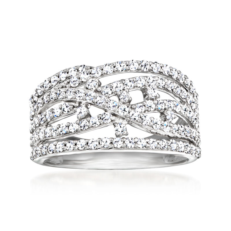 1.00 ct. t.w. Lab-Grown Diamond Multi-Row Ring in Sterling Silver image number 0