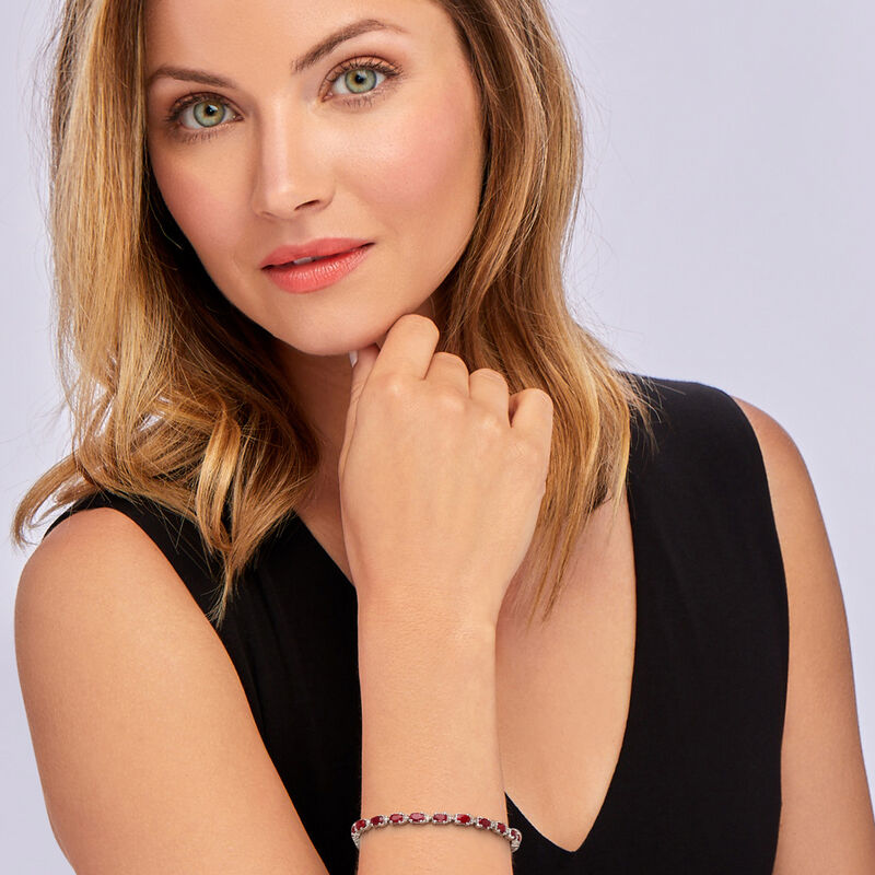 20.45 ct. t.w. Multi-Gemstone and Diamond Jewelry Set: Three Bracelets in Sterling Silver. 7.25&quot; image number 1
