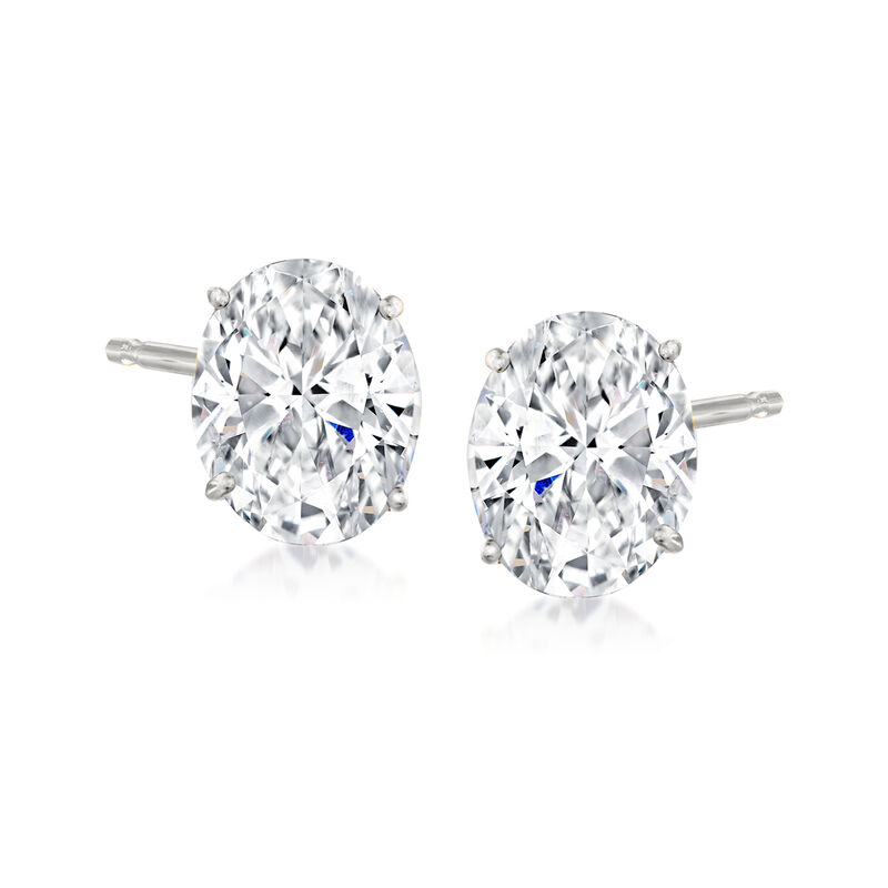 15.20 ct. t.w. CZ Jewelry Set: Three Pairs of Stud Earrings in Sterling Silver image number 2