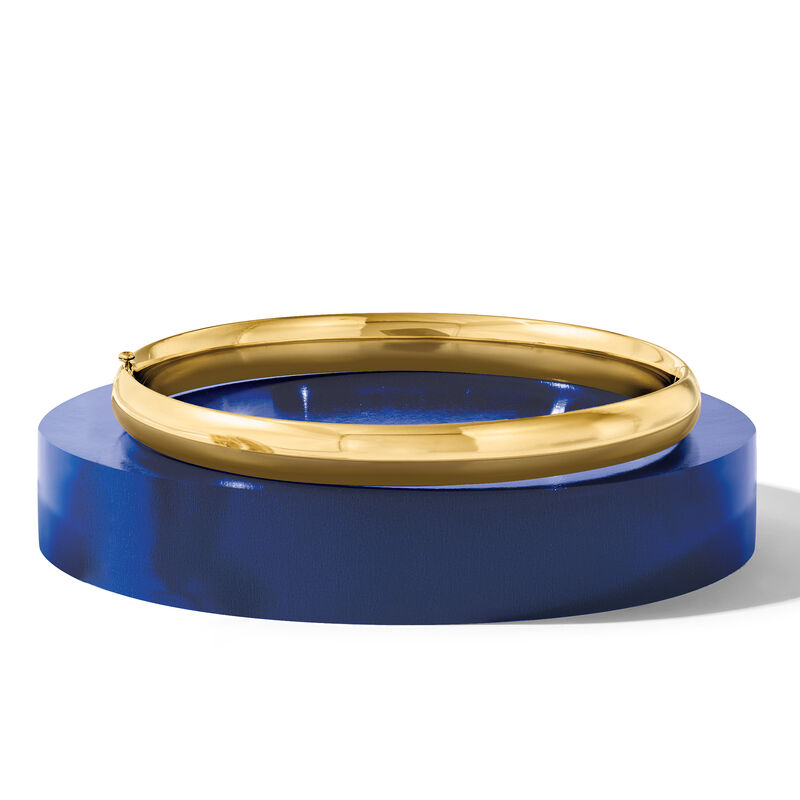 14kt Yellow Gold Polished Bangle Bracelet image number 4