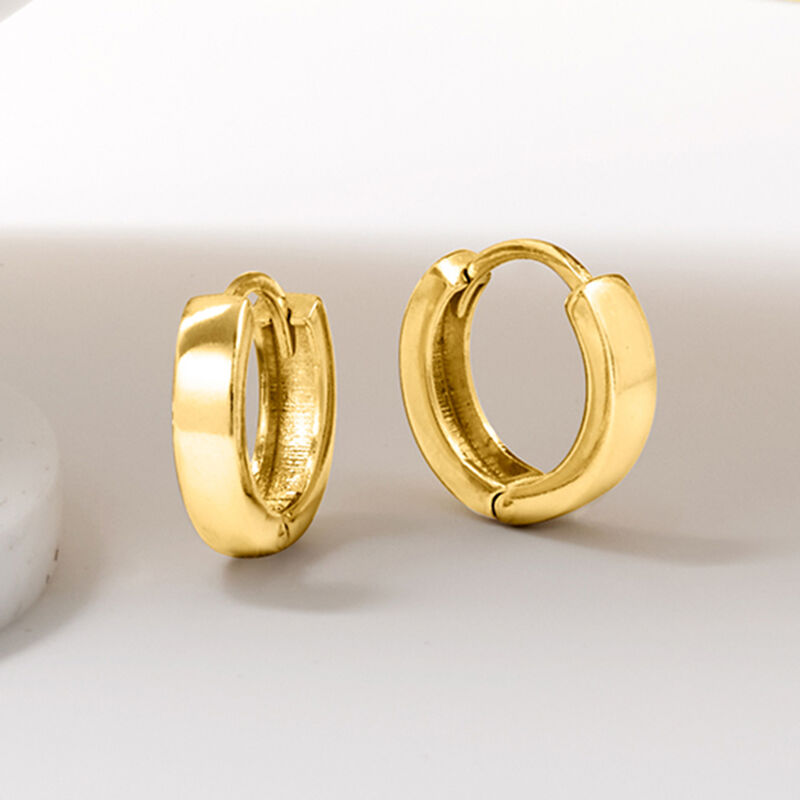 18kt Gold Vermeil Hoop Earrings. 1/2&quot; image number 2