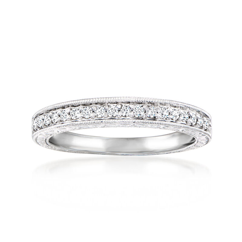 C. 1990 Vintage Scott Kay .25 ct. t.w. Diamond Ring in Platinum. Size 6 image number 0