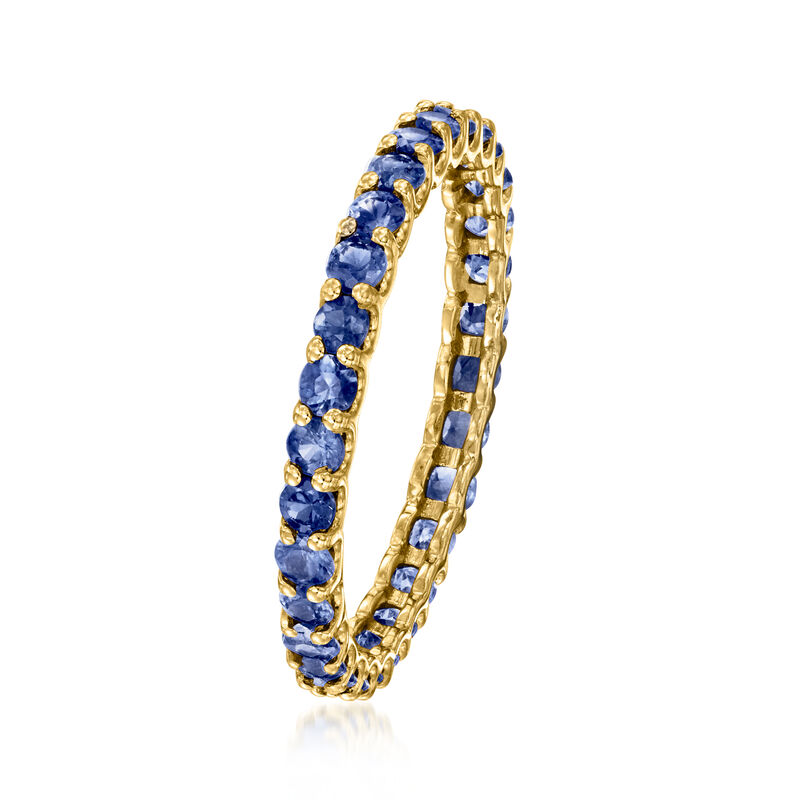 1.20 ct. t.w. Sapphire Eternity Band in 14kt Yellow Gold image number 2