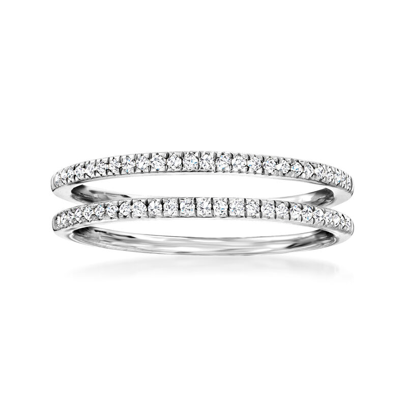 .20 ct. t.w. Diamond Jewelry Set: Two Stackable Rings in Sterling Silver image number 0