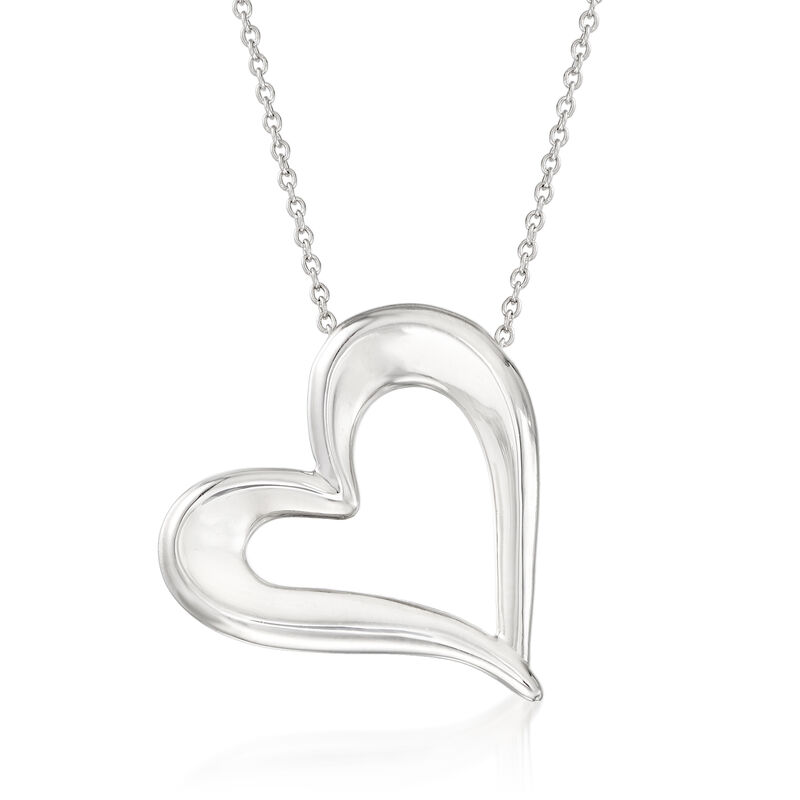 Judith Ripka "Eros" Sterling Silver Heart Necklace image number 0