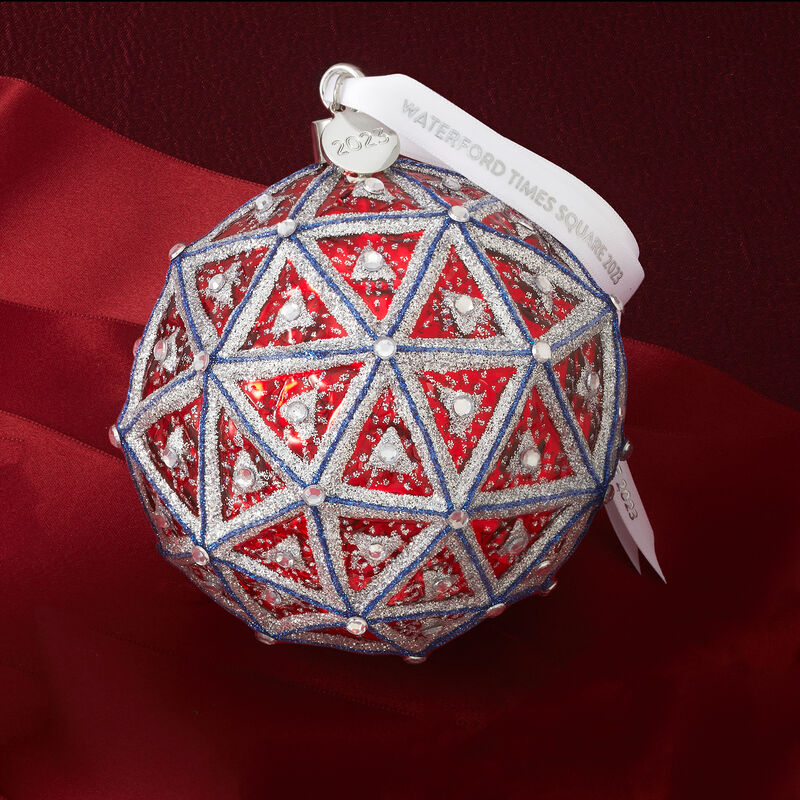 Waterford 2023 Times Square Replica Ball Glass Ornament image number 2