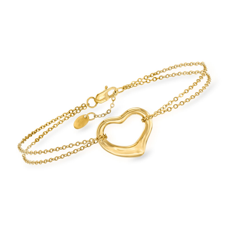 14kt Yellow Gold Heart Bracelet image number 0