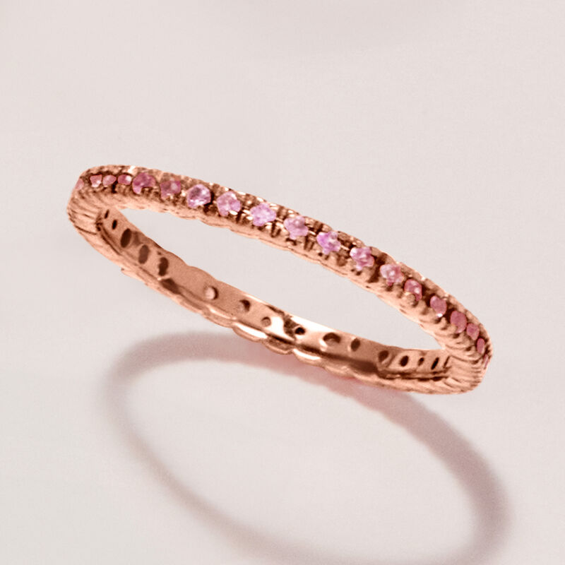 .30 ct. t.w. Pink Sapphire Eternity Band in 14kt Rose Gold image number 3