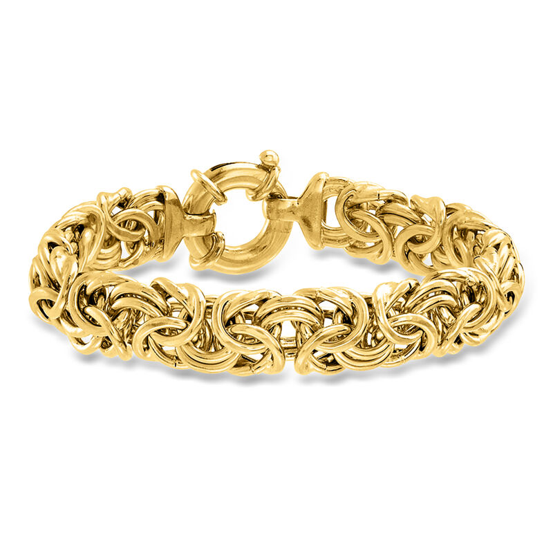 Italian 18kt Gold Over Sterling Byzantine Bracelet image number 0