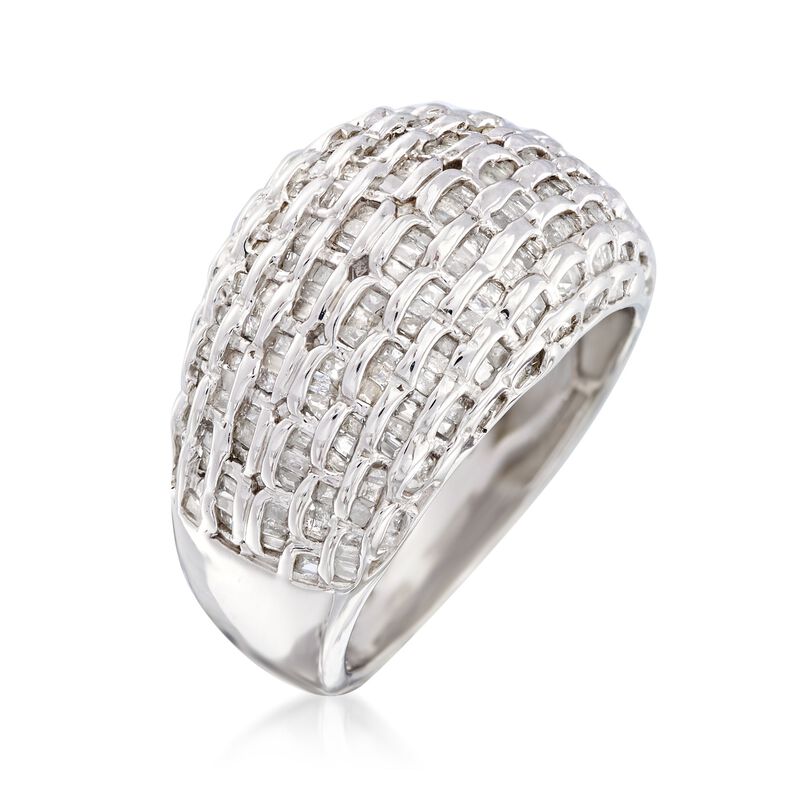 1.00 ct. t.w. Diamond Basketweave Dome Ring  image number 2
