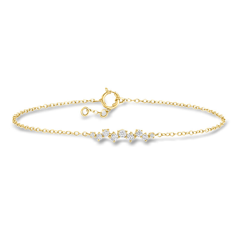 .25 ct. t.w. Lab-Grown Diamond Zigzag Bracelet in 14kt Yellow Gold image number 0