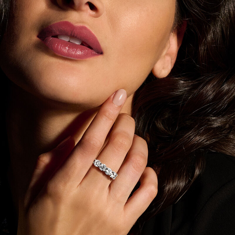 3.00 ct. t.w. Lab-Grown Diamond Five-Stone Ring in 14kt Yellow Gold image number 3