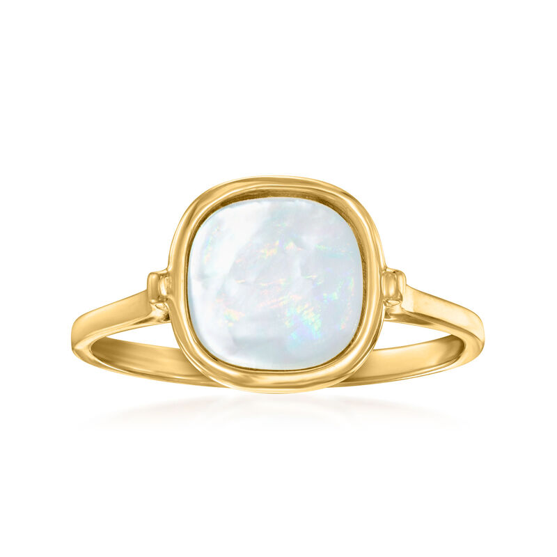 Italian Mother-of-Pearl Ring in 14kt Yellow Gold image number 0