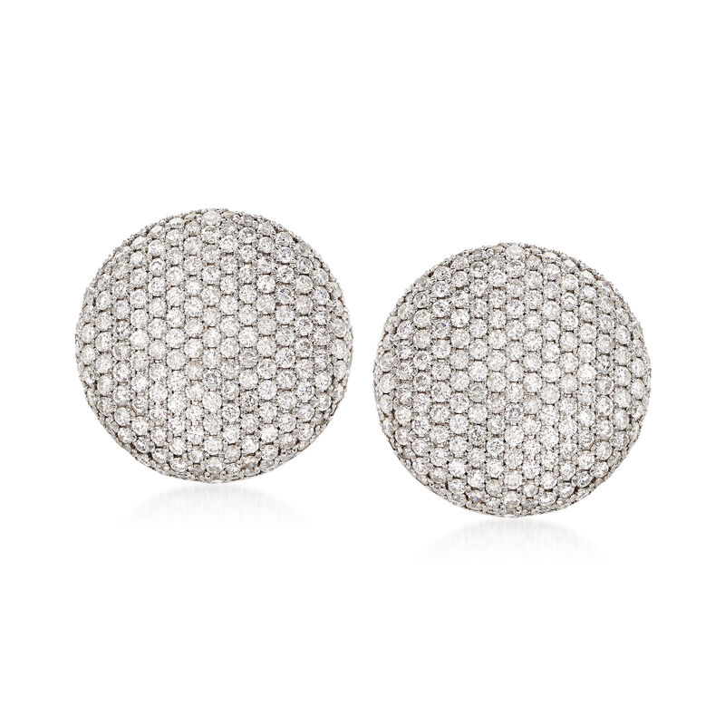 8.90 ct. t.w. Diamond Circle Earrings in 18kt White Gold image number 0