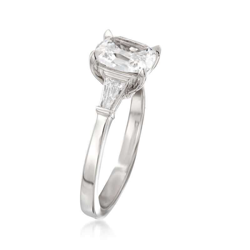 Henri Daussi 1.53 ct. t.w. Certified Diamond Engagement Ring in 18kt White Gold image number 2