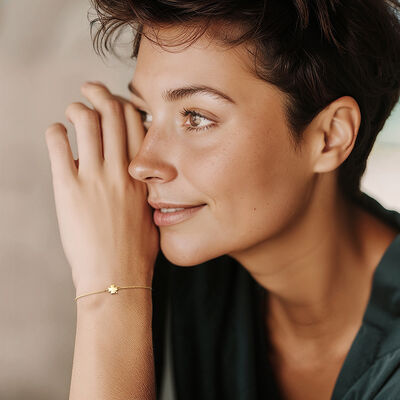 Italian 10kt Yellow Gold Clover Bracelet