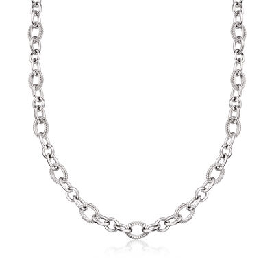 Gabriel Designs Sterling Silver Oval-Link Necklace