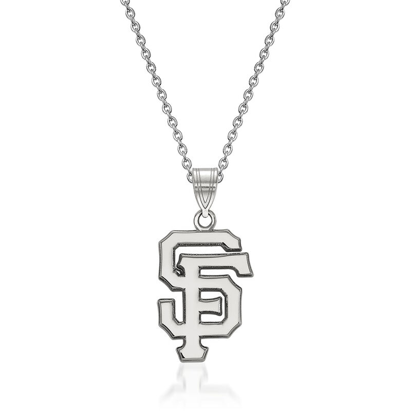 Sterling Silver MLB San Francisco Giants Pendant Necklace. 18&quot; image number 0
