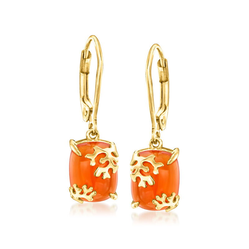Carnelian Reef Drop Earrings in 18kt Gold Over Sterling  image number 0