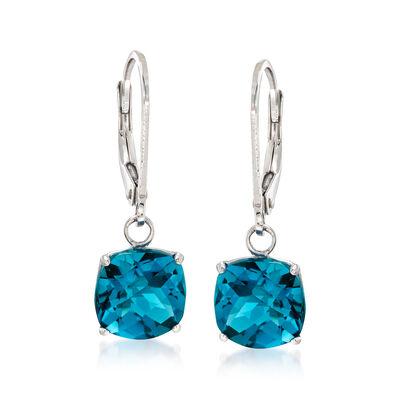 5.00 ct. t.w. London Blue Topaz Drop Earrings in Sterling Silver