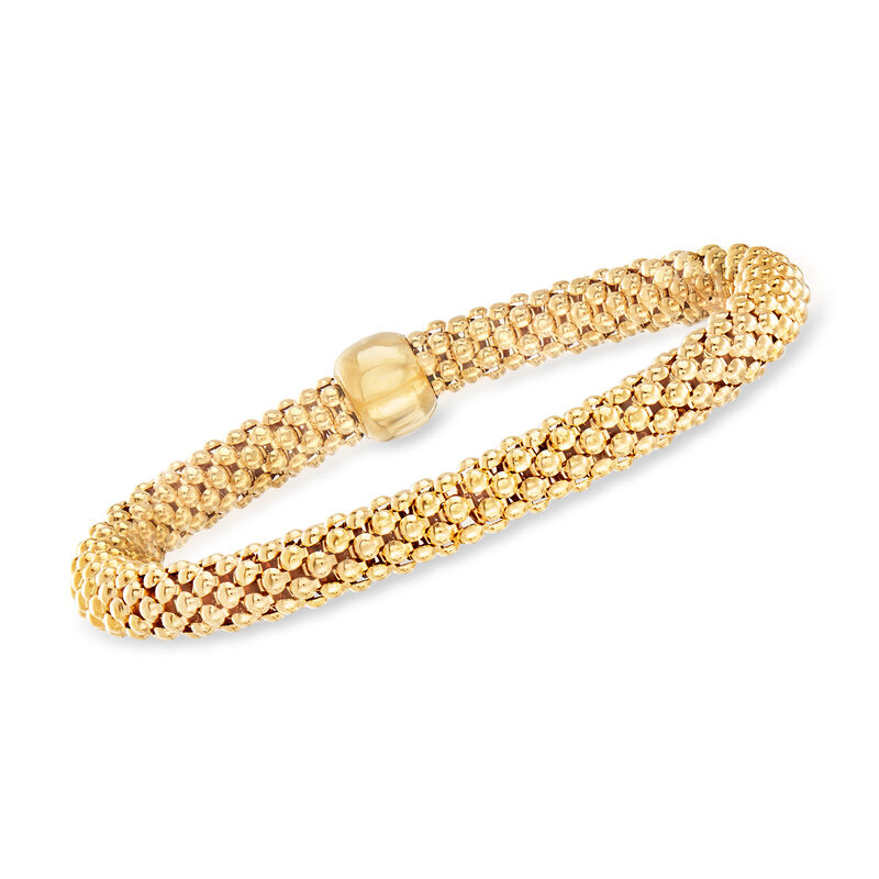 Italian 18kt Gold Over Sterling Popcorn-Link Bracelet image number 0