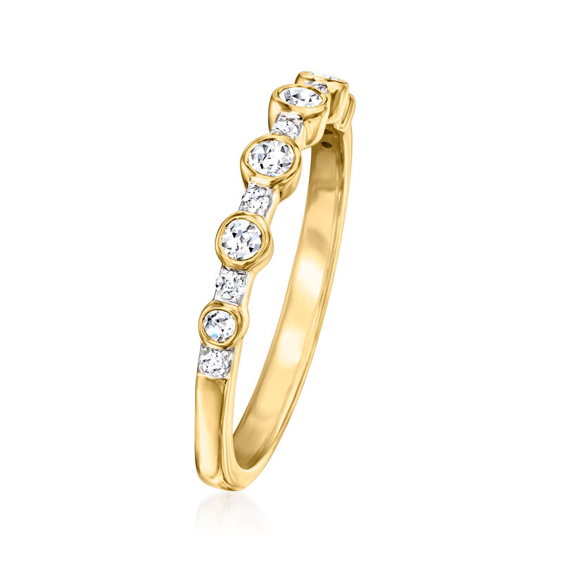 .25 ct. t.w. Bezel-Set Lab-Grown Diamond Ring in 18kt Gold Over Sterling image number 2