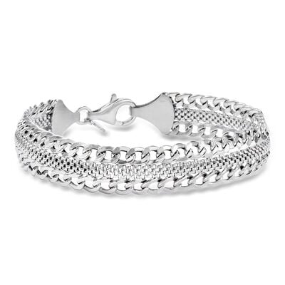 Italian Sterling Silver Curb-Link Bracelet