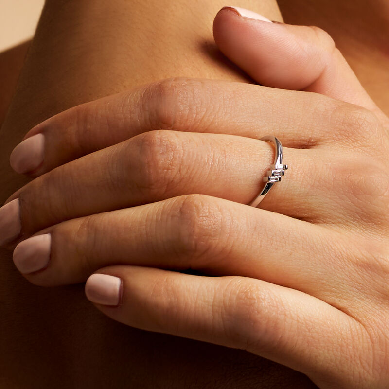 Diamond-Accented Ring in Sterling Silver image number 3