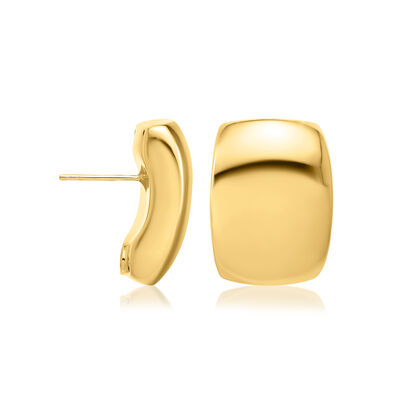 Italian 14kt Yellow Gold Puffed Earrings