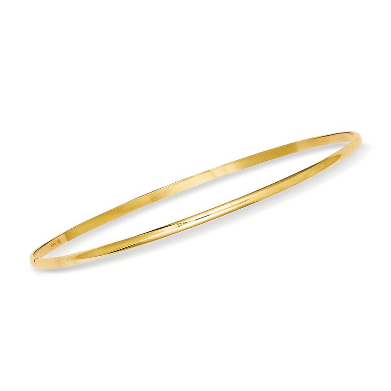 2mm 14kt Yellow Gold Bangle Bracelet image number 0