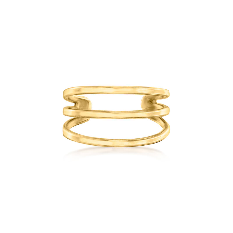 10kt Yellow Gold Three-Row Single Ear Cuff  image number 0