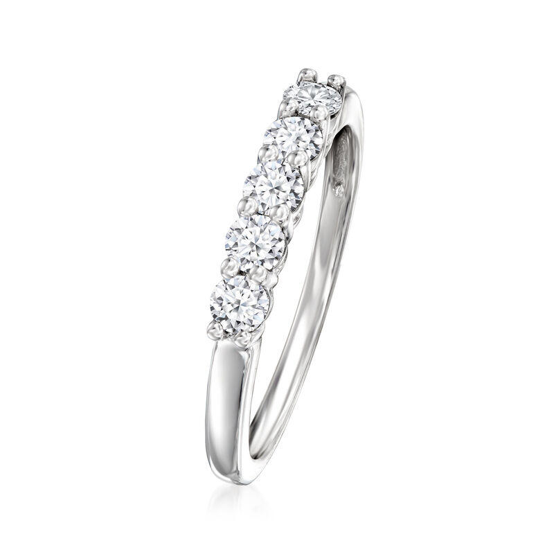 .50 ct. t.w. Lab-Grown Diamond Five-Stone Ring in Sterling Silver image number 2