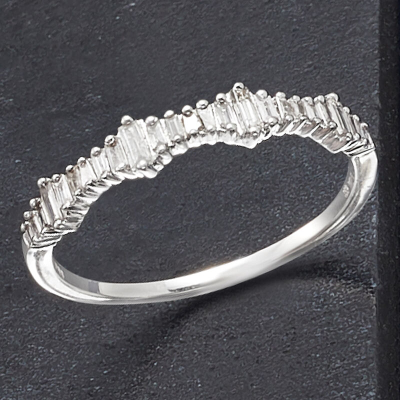 .20 ct. t.w. Baguette Diamond Ring in 14kt White Gold image number 4