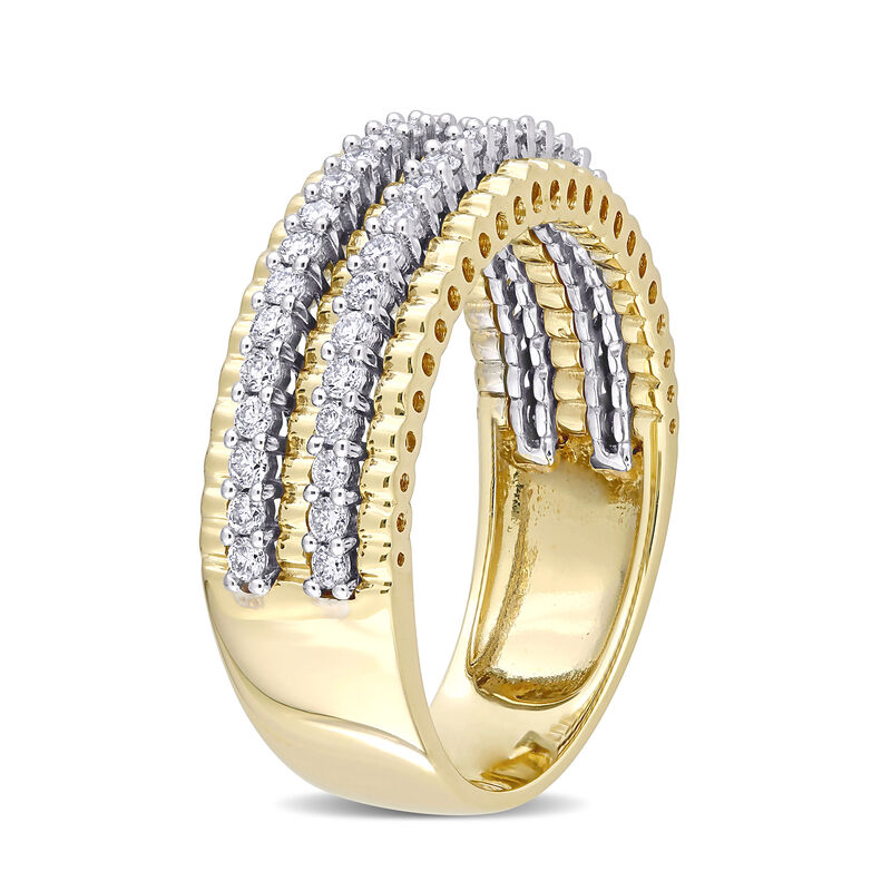 .50 ct. t.w. Diamond Two-Row Ring in 14kt Two-Tone Gold image number 1