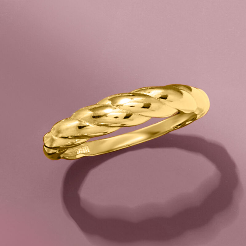 18kt Gold Vermeil Twisted Shrimp Ring image number 3
