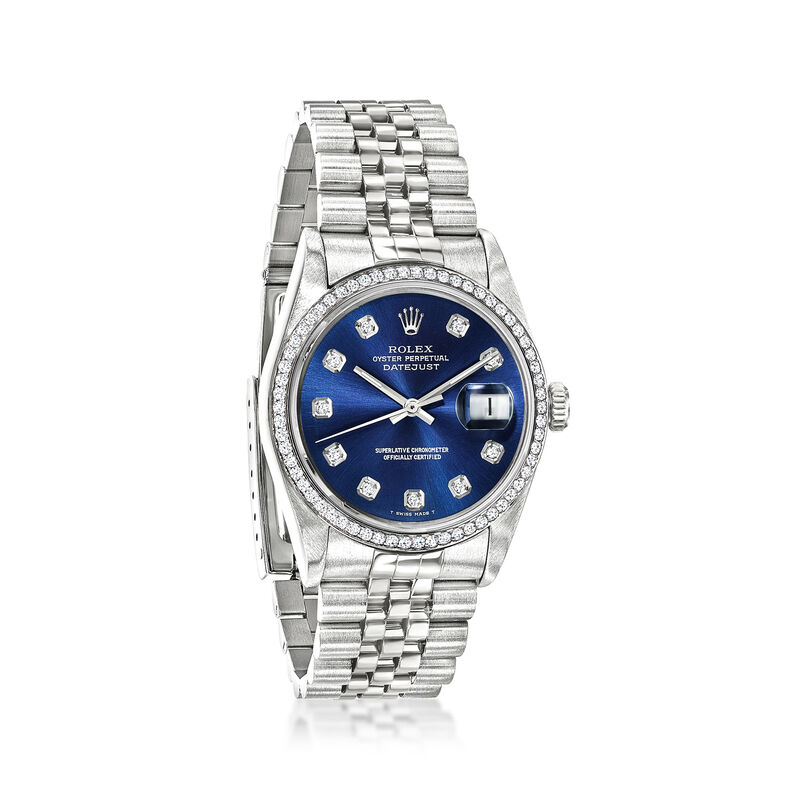 Pre-Owned Rolex Datejust Men's 36mm Automatic Stainless Steel and 18kt White Gold Watch image number 0